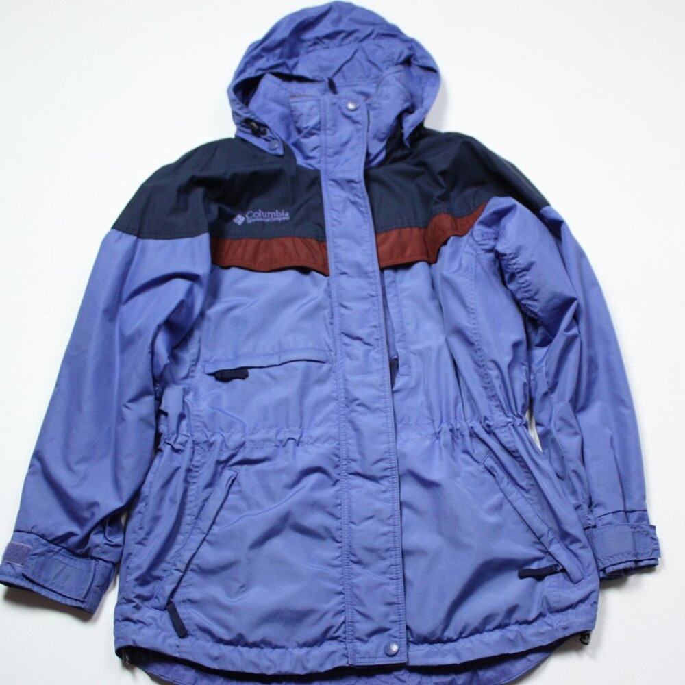 Vintage Columbia Coat Women's Size Small Blue Outer Shell Jacket